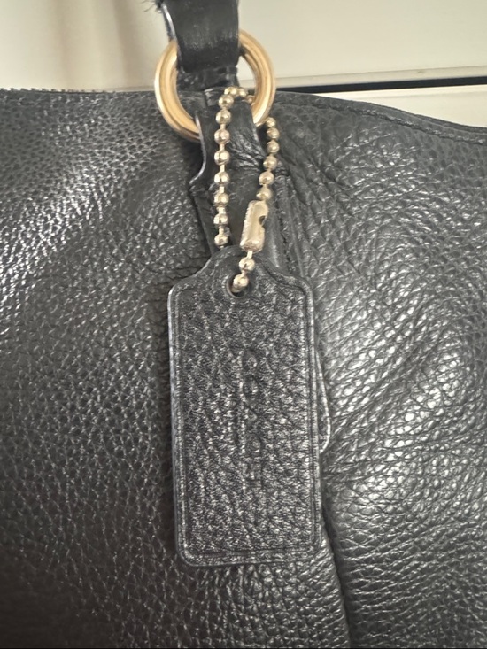 Coach Mini Kelsey Satchel 57563 in Black Pebbled Leather with Gold Hardware - Picture 2 of 13